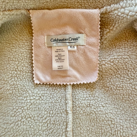 Coldwater Creek Women’s Faux Suede/Shearling Jacket Light Pink, Size XL - Picture 8 of 8